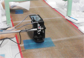 Linear Inkjet Coding Machine for Flat Textiles