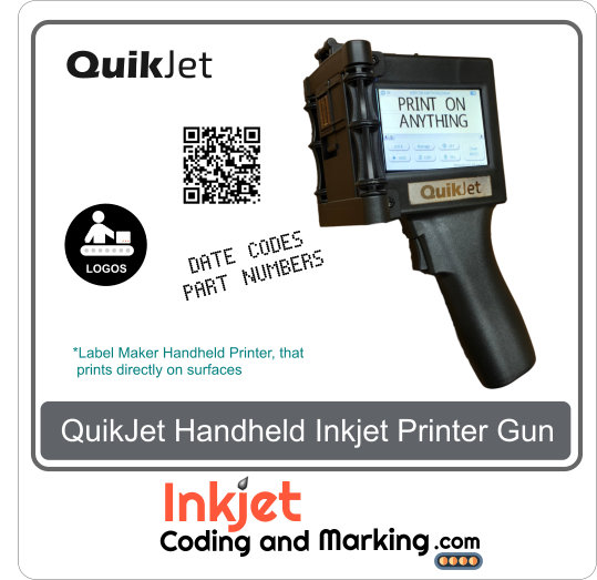QuikJet Handheld Inkjet Printer Gun